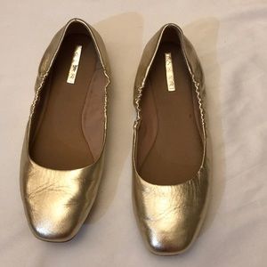Gold Ballet Flats